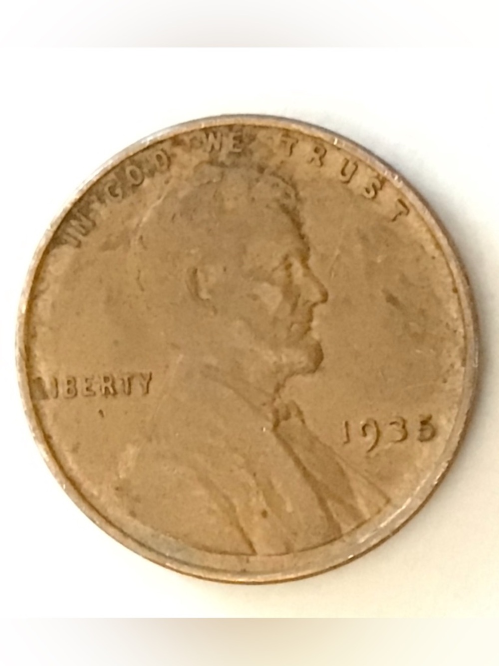Vintage 1935 Lincoln Wheat Penny - Copper Brown Coin